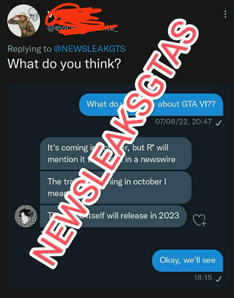 NEWSLEAKGTS's tweet photo. looks like #GTA6 announcement is coming on October and the game will release on 2023 according to a reliable source: trust me bro , take it seriously ! https://t.co/kE2G9V3CgW