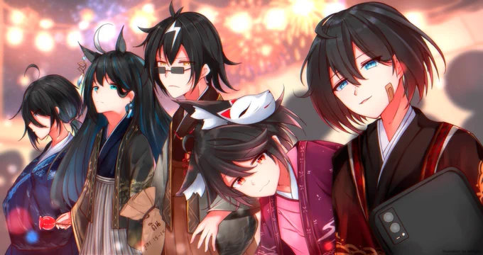 ลูกสมุนในงานเทศกาล(เรียงจากขวามาซ้าย)Kamiya  Great39  Thunderbo  NaNaNa_SaMa  AErisZu  #MewtenShowtime 