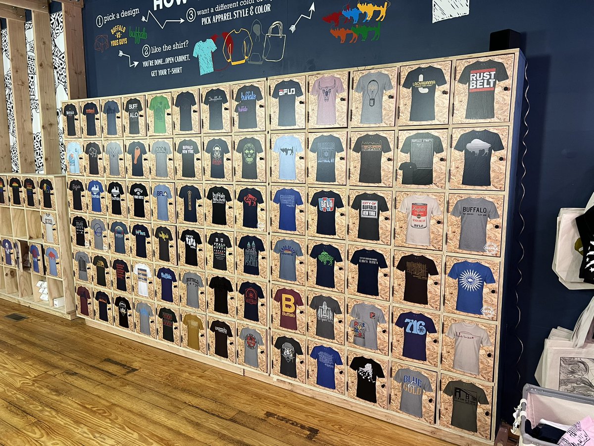 I contend that every great city deserves a dedicated t-shirt shop with locally-designed graphics. One that appeals to locals and tourists. Happened upon <a href="/pasteurizedtees/">pasteurized tees</a> in #buffalo and came away impressed, and with some new shirts. #citystuff #urbanism #greatplaces