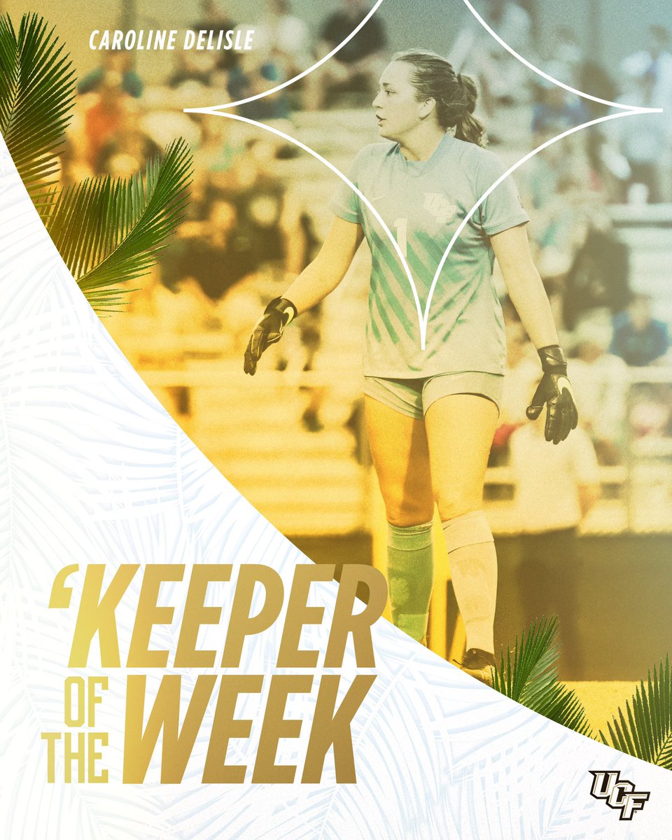 UCF Women's Soccer (@ucf_wsoccer) on Twitter photo Shut out Florida ✅
Make it on <a href="/SportsCenter/">SportsCenter</a> ✅
Win <a href="/American_WSoc/">American WSoccer</a> Goalkeeper of the Week ✅
And that's only the first week for <a href="/carol_delisle/">Caroline DeLisle</a> 😮💨
#ChargeOn Shut out Florida ✅
Make it on <a href="/SportsCenter/">SportsCenter</a> ✅
Win <a href="/American_WSoc/">American WSoccer</a> Goalkeeper of the Week ✅
And that's only the first week for <a href="/carol_delisle/">Caroline DeLisle</a> 😮💨
#ChargeOn