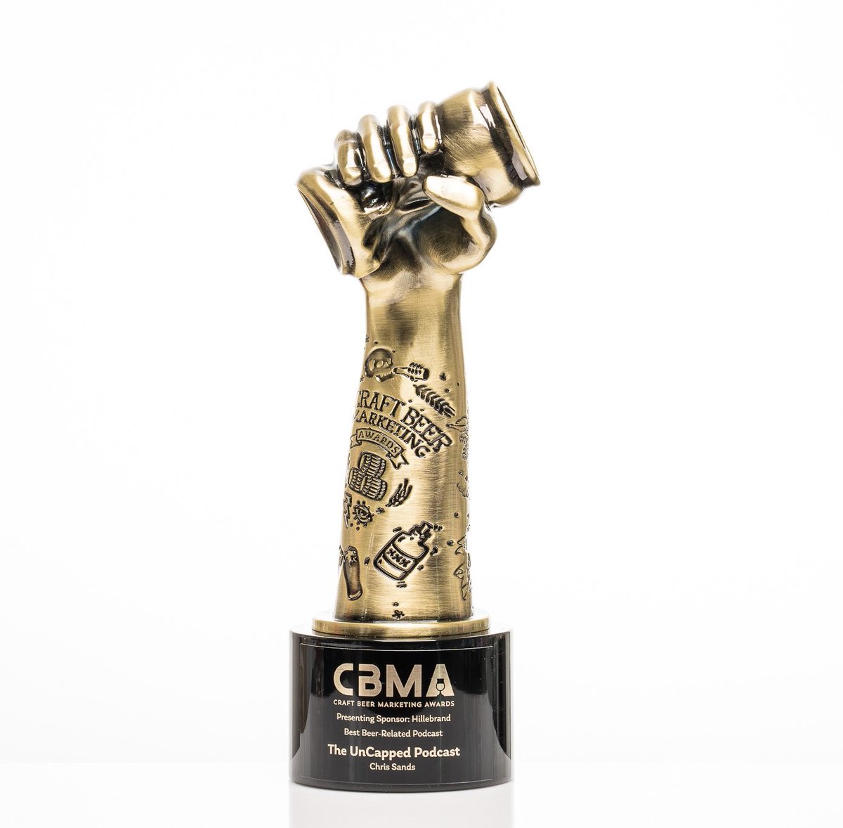 A couple months ago I found out I won a “crushie” at the Craft Beer Marketing awards in the Best Beer Podcast category. The trophy is awesome!