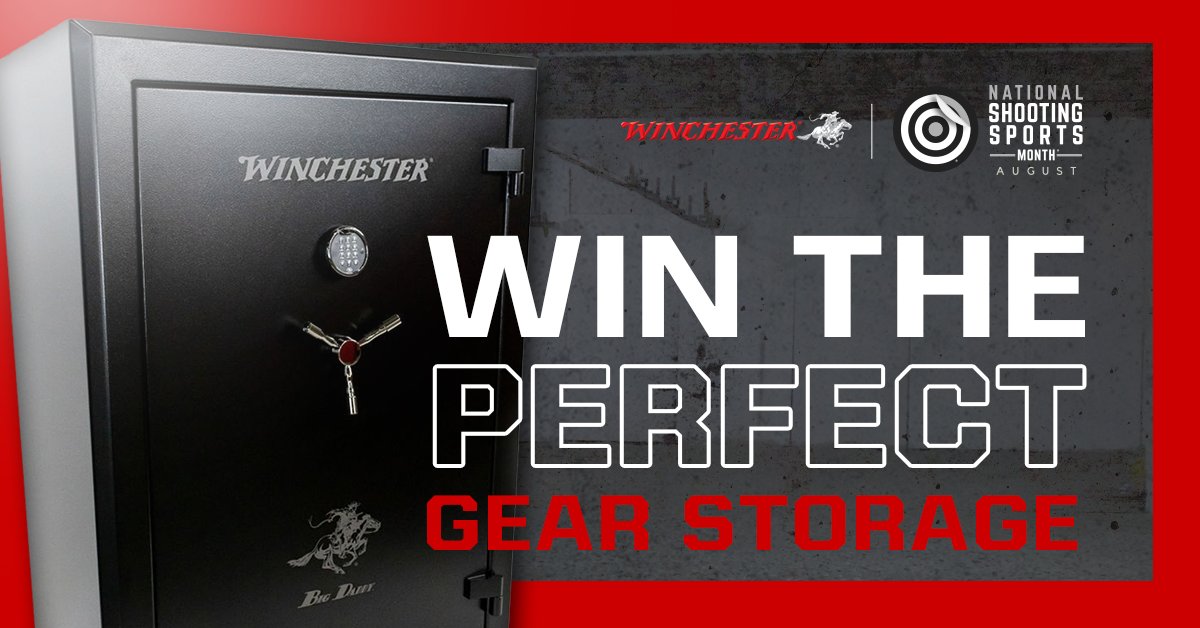 winchester's tweet photo. It’s National Shooting Sports Month!

Win the perfect storage. We’re giving away one Winchester Big Daddy safe in a beautiful black finish with an easy-access gun rack and two side shelves. 

To enter, comment your favorite range day memory.

Rules: https://t.co/6RwpYr25uL https://t.co/RKbhHv8rdu
