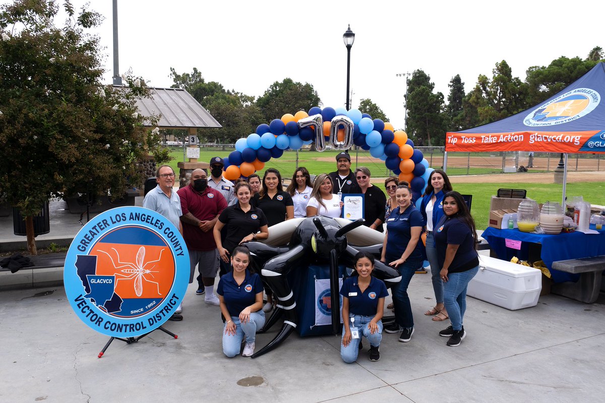 GLAmosquito's tweet photo. What a memorable weekend! Thank you to @SouthGateCAgov for hosting the District’s 70th Anniversary Celebration. We were joined by Speaker Rendon’s Office, Board President Holman, Trustee Diaz, &amp; residents from the community. Stay tuned for more events &amp; activities! #GLAmosquito70 https://t.co/kKpWltjnlY