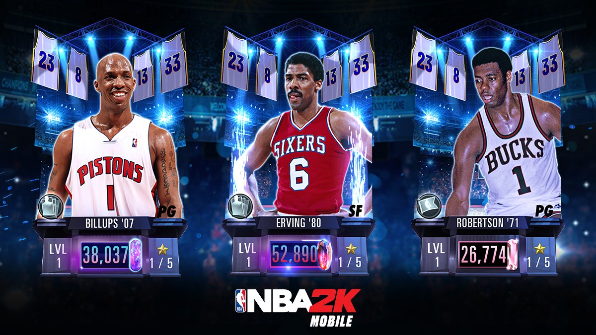 NBA 2K Mobile on X: New theme features players with a jersey number retired  by an NBA team. 8/25 KOTC ➡️ Maravich, Billups, Parish 9/1 FF ➡️ Erving,  Kareem, Oscar  / X