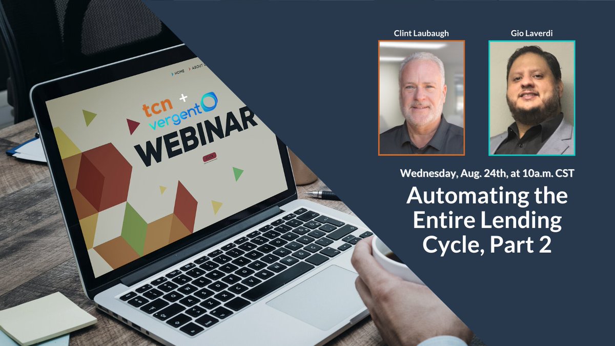 tcn's tweet photo. Come take part in our free webinar with our partner Vergent, August 24 at 10AM CST and learn the best ways to enhance your bottom line by automating the entire lending cycle. Click the link to REGISTER NOW!
https://t.co/I5ZqFcwexr
#cctr #crm #AI #outboundcall #clicktocall https://t.co/U6wCLPOIau