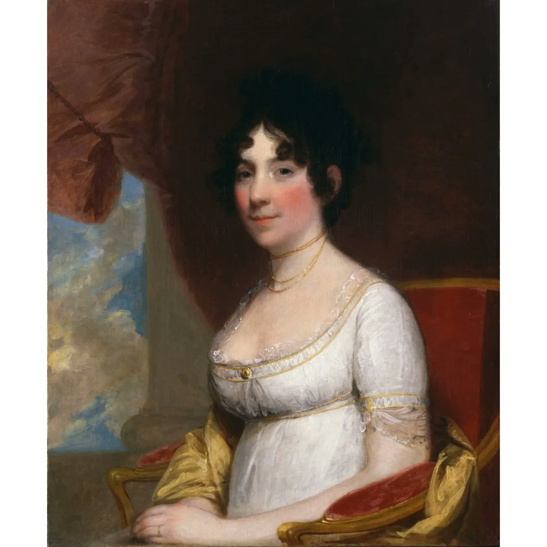 #WhoAmI
Dolley (Or Dolly, or Dollie) Payne was born May 20, 1768, in North Carolina. She married James Madison in 1794 and was a major key to his political popularity due to her own charm and grace.
#DolleyMadison #DollyMadison #FirstLady #USFirstLady #HistoricalFigures
