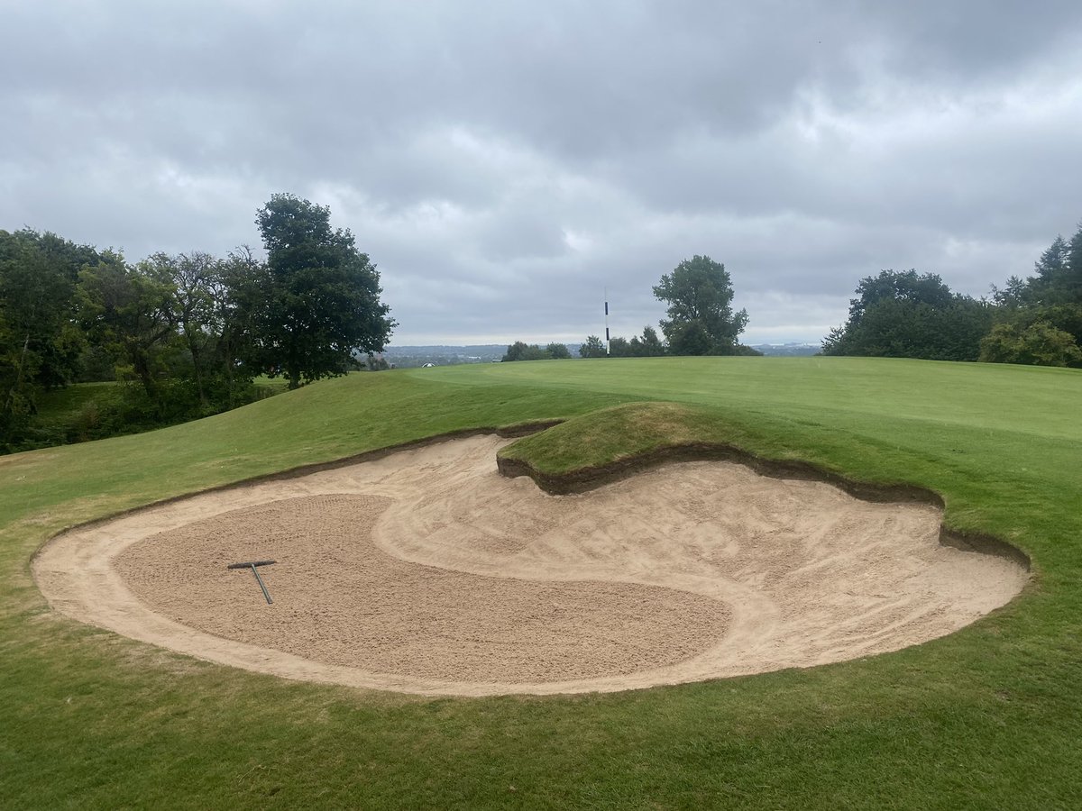 A day of edging bunkers and distributing the sand, remember, push don’t pull!