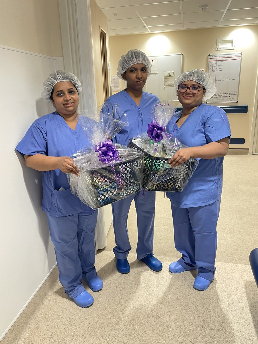 UHM THEATRE&RECOVERY (@uhmtheatres) on Twitter photo Our 3 international nurses - Ashwarthy, Mashika and Juby - receiving some gifts donated by our lovely theatre team! Don't worry, there's 3 of everything in the baskets 😉
Welcome to the team! #teamperiop <a href="/katvgor/">Katrina Gordon</a> <a href="/NelKerrigan/">Helen Kerrigan</a> <a href="/cleotroy/">mary crombie</a> Our 3 international nurses - Ashwarthy, Mashika and Juby - receiving some gifts donated by our lovely theatre team! Don't worry, there's 3 of everything in the baskets 😉
Welcome to the team! #teamperiop <a href="/katvgor/">Katrina Gordon</a> <a href="/NelKerrigan/">Helen Kerrigan</a> <a href="/cleotroy/">mary crombie</a>