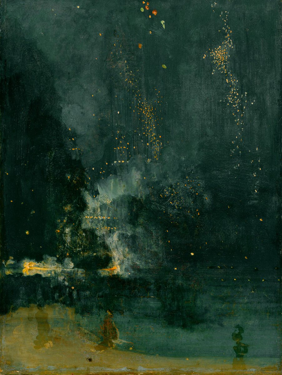 James Abbott McNeill Whistler, Nocturne in Black and Gold, the Falling Rocket, 1875, oil on panel. Detroit Institute of Arts, Gift of Dexter M. Ferry, Jr., 46.309. #FeaturedArt