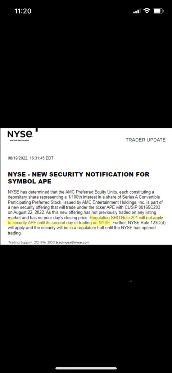 DonaldJack123's tweet image. So there wasn’t supposed to be any halts today? Interesting. Sounds like straight up breaking the law. What do you think ⁦@GaryGensler⁩? #APE #AMC