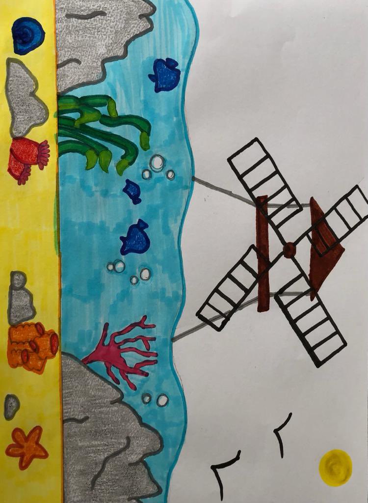 ProjectEnereef's tweet photo. Have you ever wondered how an Artificial Reef under an offshore wind-farm looks like? Here you have some artistic designs of some creative teenagers: https://t.co/M3ym9UAGQW