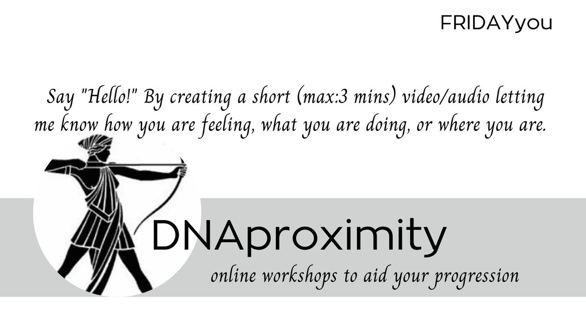DNAproximity's tweet image. FRIDAYyou with... #DNAproximity #DNAproximityOnline #DNAproximityWorkshops