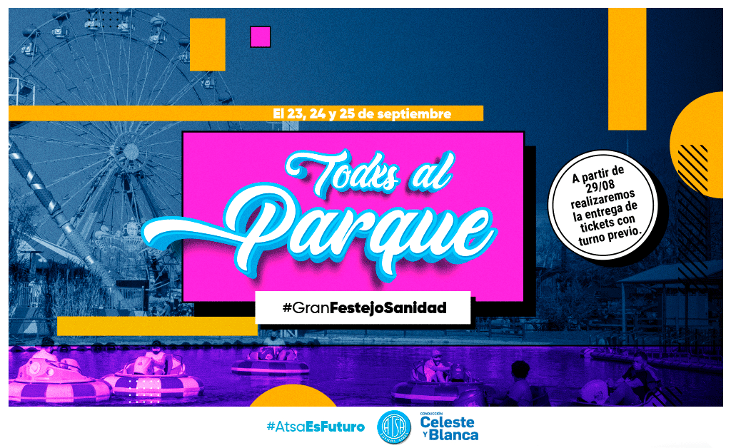 AtsaBsAs's tweet photo. ¡CELEBRAMOS A LO GRANDE EN EL PARQUE DE LA COSTA! 🥳

Sí compa ¡Leíste bien! Nos vamos #TodxsAlParque a festejar el Día del Niñx y el Día de la Sanidad un fin de semana COM PLE TO 😍

Será el 23, 24 y 25 de septiembre, te contamos cada detalle en este #HILO 🧵👇 https://t.co/VKqv789BmO