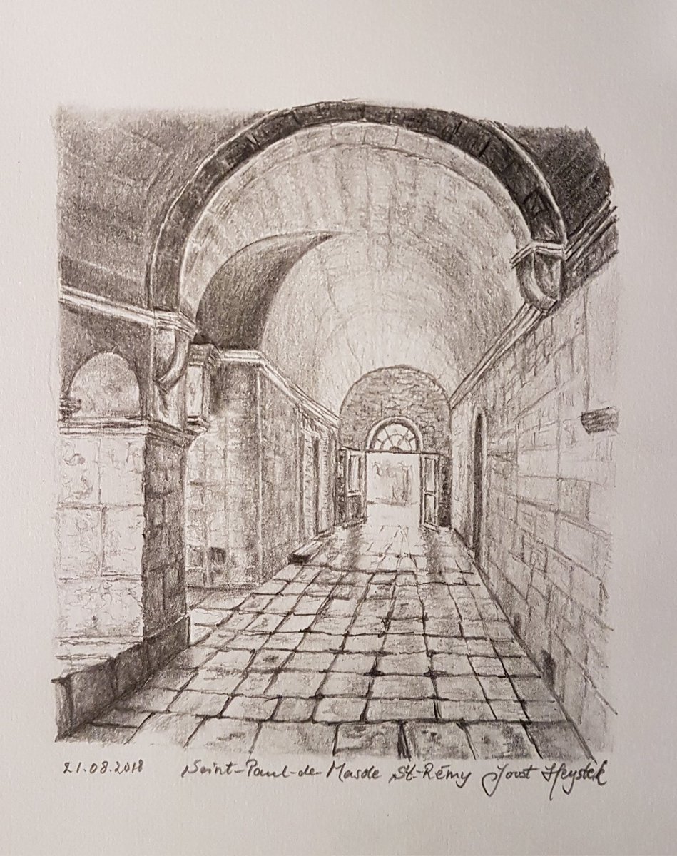 #Facebook reminds me I drew this 4 years ago #cloister #stpauldemausole #SaintRemydeProvence #France #kloostergang #vangogh #vangoghinspires #drawing #Pencildrawing #pencilart #pencilsketch #sketch #sketchbook #Sketching #art #artshare #ArtistOnTwitter