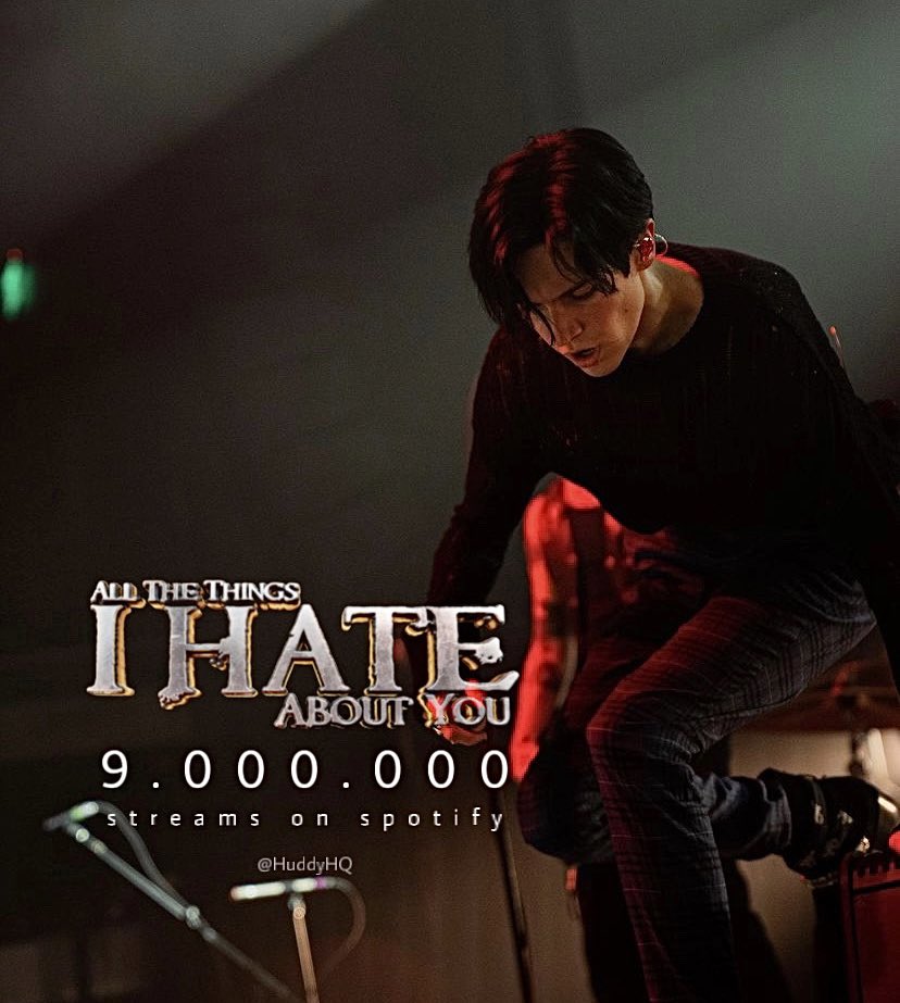 📈| <a href="/xhuddy/">Huddy</a>’s “All the Things I Hate About You” has now surpassed 9 million streams on Spotify.