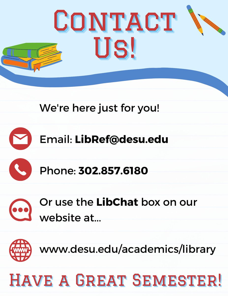 dsu_library's tweet photo. Welcome back, Hornets! The library team is here to help this semester at both W. C. Jason Library on main campus and Parker Library downtown! Our resources are also online 24/7! https://t.co/8Vz79dfmLB