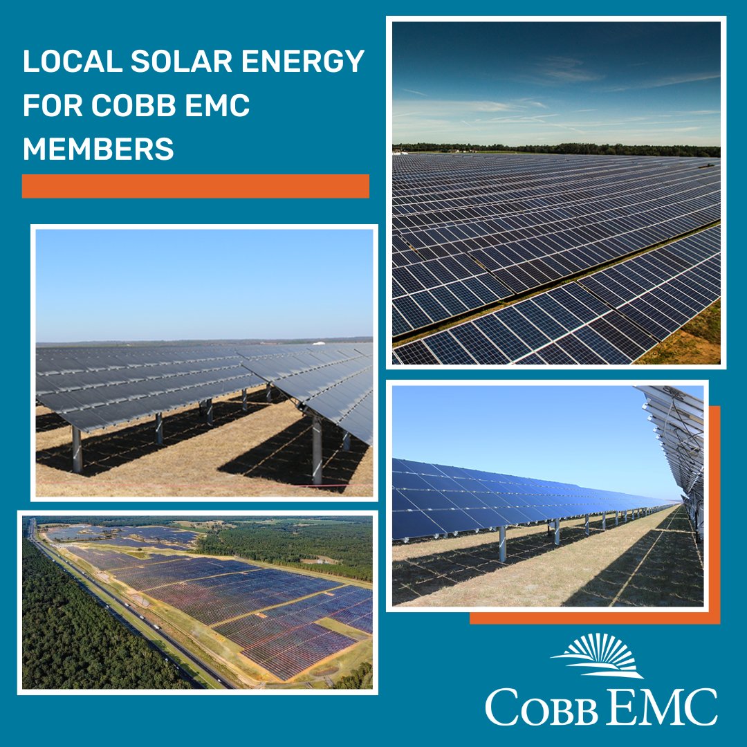 cobbemc's tweet photo. Increasing our renewable energy portfolio by 200% is part of our energy goals. We set these goals with a green future in mind for our members and community. Using local solar energy will help us achieve those goals. #SummerOfSolar https://t.co/aXMJdpzmXM https://t.co/nDaHQsYYlt