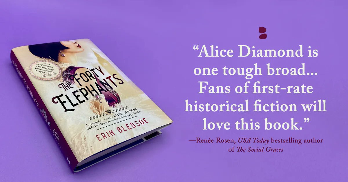 BlackstoneAudio's tweet photo. Do you love tales centered on tough-as-nails historical women? Inspired by the real story of #AliceDiamond, #THEFORTYELEPHANTS by @erinwritess launches TOMORROW!

"First-rate historical fiction."— @ReneeRosen1
 
📕Info: https://t.co/5nQN4pJIfQ
📅Launch: https://t.co/FGBD4i7GF0 https://t.co/l5ragFf0Au