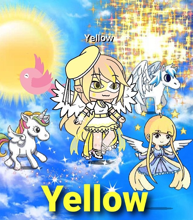 A yellow gotcha character based off of my yellow gotcha outfit.💛