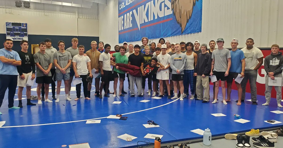 casc_wrestling's tweet photo. We've had a busy first week of team meetings, paperwork, and this morning we kicked off our pre season workouts with a 2 mile run. It's going to be a fun year with a full men's team, and the Inaugural women's team! Live what we're seeing already! #vikingstyle https://t.co/HZdSG9QxGz