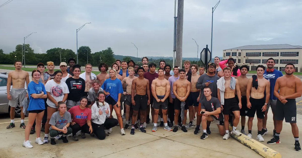 casc_wrestling's tweet photo. We've had a busy first week of team meetings, paperwork, and this morning we kicked off our pre season workouts with a 2 mile run. It's going to be a fun year with a full men's team, and the Inaugural women's team! Live what we're seeing already! #vikingstyle https://t.co/HZdSG9QxGz