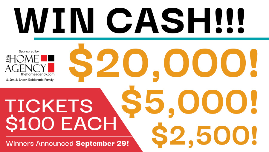 The Radiothon CASH Giveaway is BACK this time with THREE chances to win big bucks! Buy one ticket for $100 and have a chance to win either $20,000, $5,000 or $2,500 in cash! hubs.la/Q01kFbBL0 #fundthecure #winbig