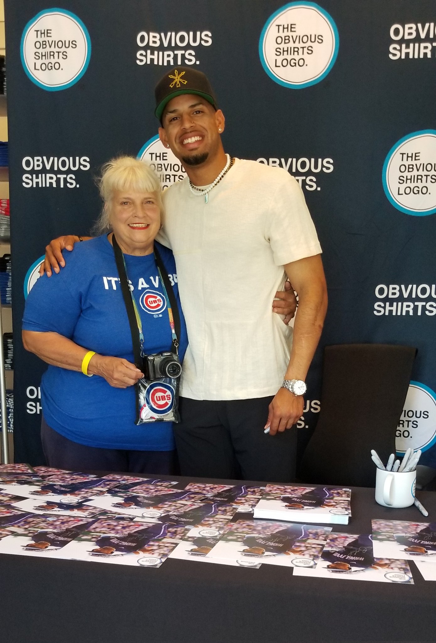 Sam Bernero on X: Pic with Christopher Morel today at a great Meet and  Greet and signing at @obvious_shirts Thanks so much Christopher and Obvious  Shirts. #cubs #obviousshirts  / X