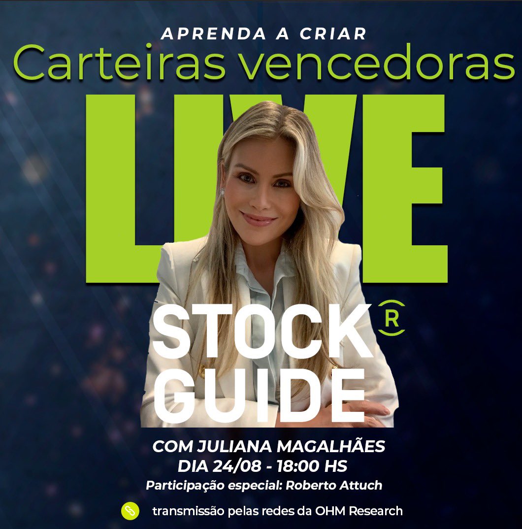 JuMagalhaesBH's tweet photo. Querem aprender a criar carteiras vencedoras com o #stockguide @ohmresearch_ ? Espero vocês! 👊🏻 https://t.co/T5HDtELfR6