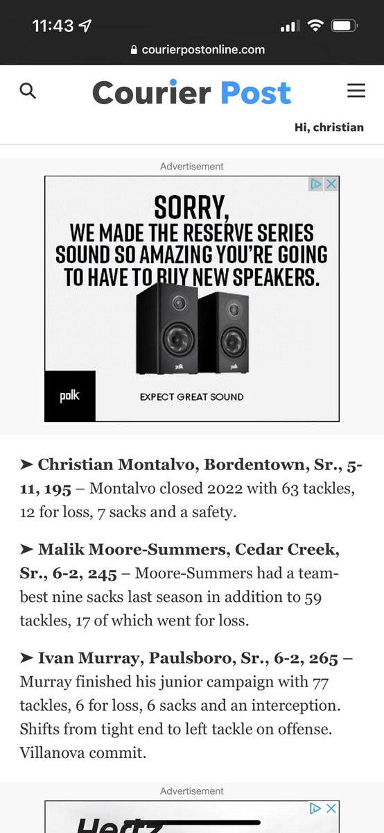 Blessed to be named as one of the top 45 defensive lineman in SJ!