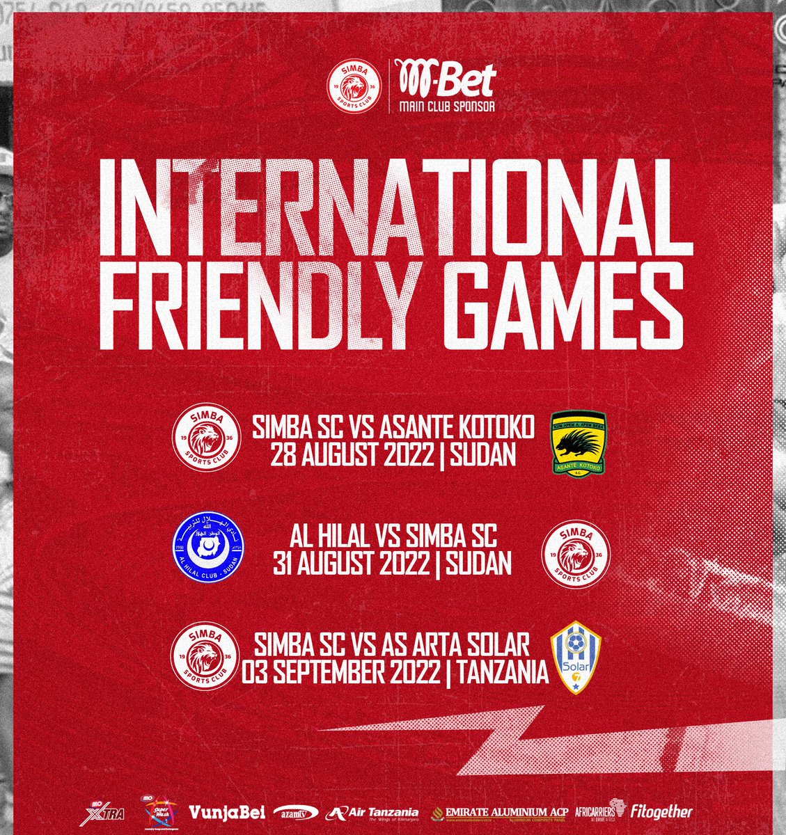 SimbaSCTanzania's tweet image. Mechi zetu za kimataifa za kirafiki kujiandaa na michuano ya CAF na ligi kuu ya NBC Tanzania.
#NguvuMoja