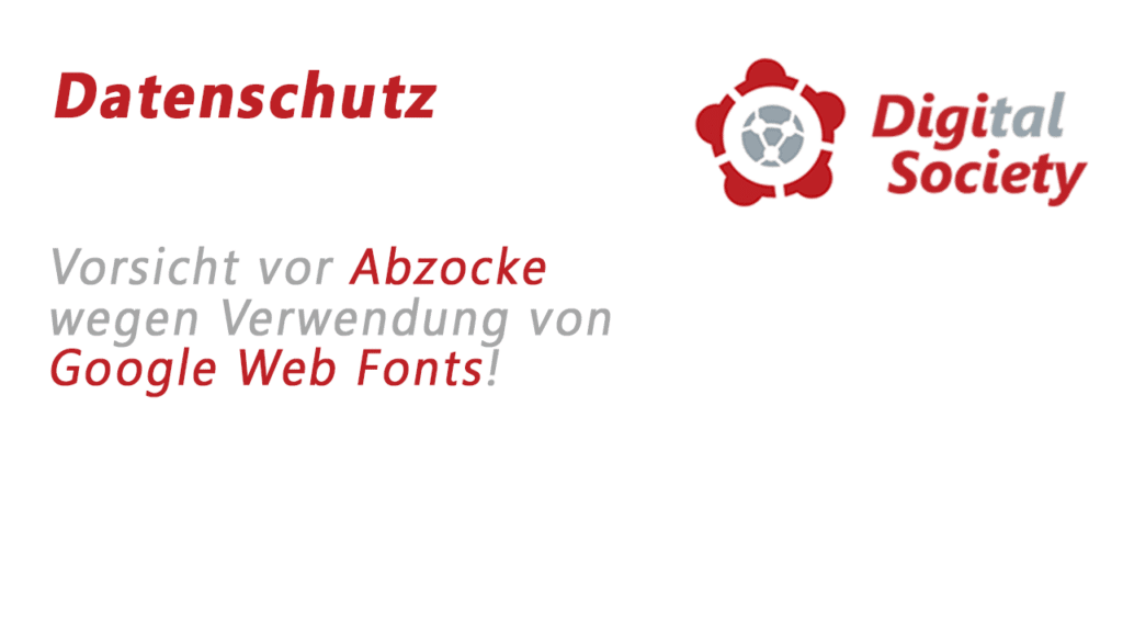 Letzte Woche flatterten mehreren unserer Mitglieder Abmahnschreiben wegen Google Fonts ins Haus. Was dazu technisch und rechtlich zu sagen ist, haben wir hier aufgeschrieben:
digisociety.ngo/2022/08/22/goo…