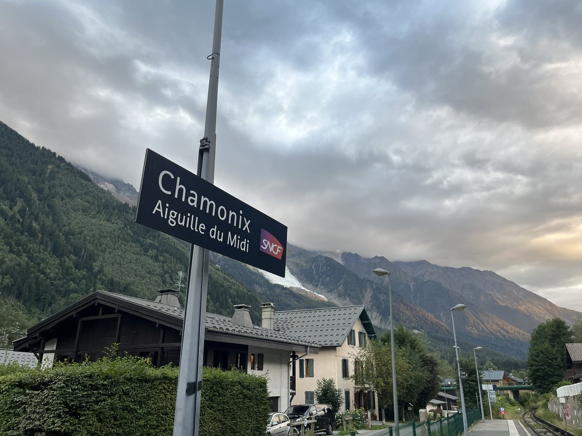 Views from the train to Chamonix. Fun to wind our way through changing landscapes becoming more  🏔 along the way. Highly recommend as an alternative to ✈️