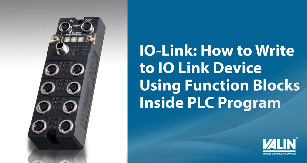 ValinCorp's tweet image. Check out this video from Valin's Senior Application Engineer, Ray Marquiss on how to write to the IO link device using function blocks inside your PLC program.
🎬 okt.to/Nig0a7
#plc #functionblock #iolink #programming
@OmronAutomation