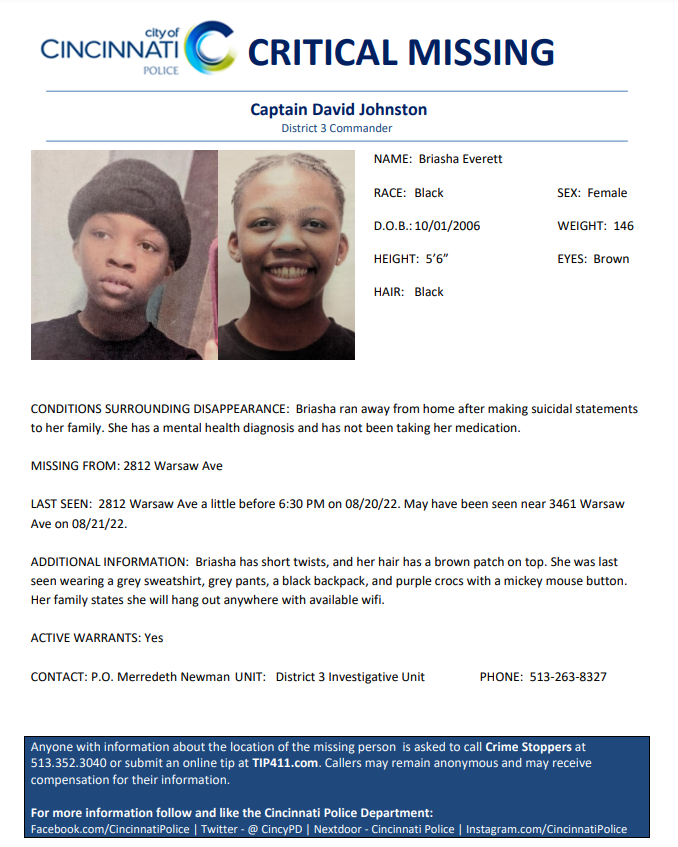 Cincinnati Police Department tweet media