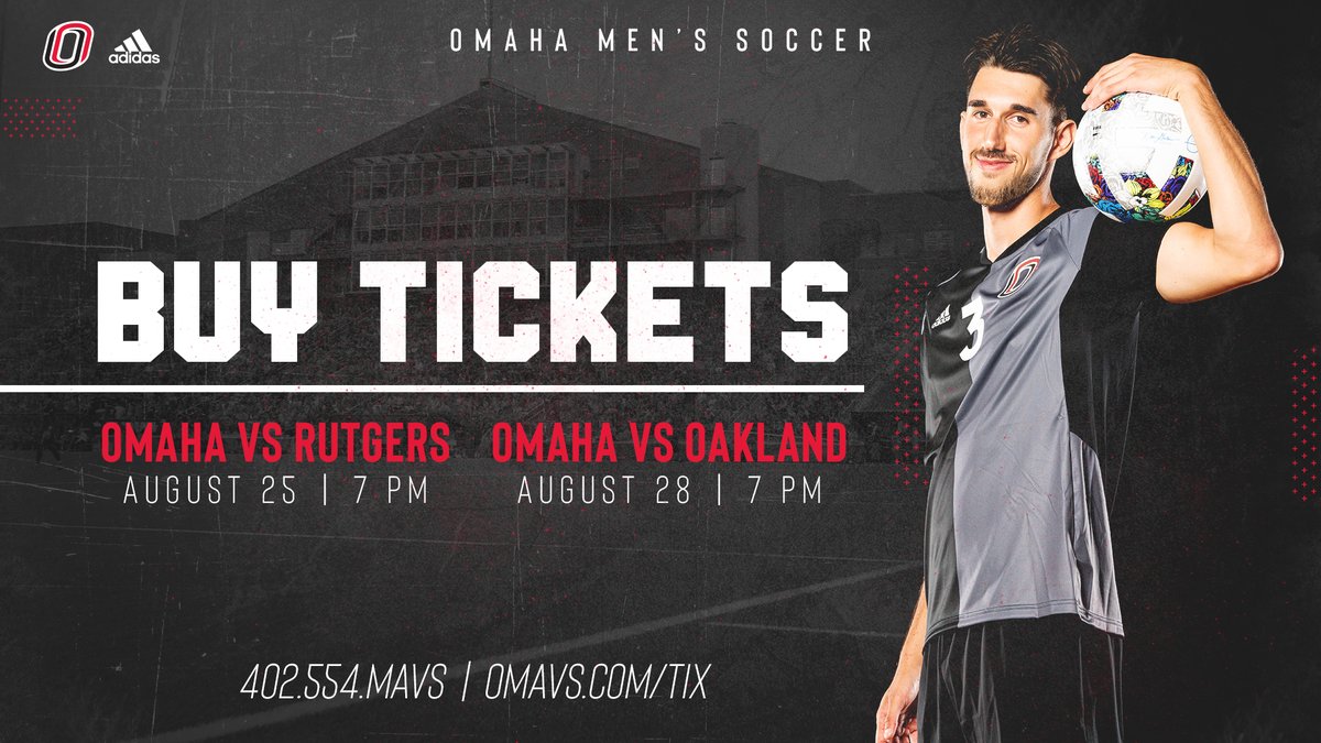 𝙃𝙊𝙈𝙀 𝙊𝙋𝙀𝙉𝙀𝙍 ⚽️

We start the regular season right here at Caniglia THIS THURSDAY against Rutgers‼️ Get your tickets now for that contest AND on Sunday when we take on Oakland!

🎟 bit.ly/OmahaMSOCTix
📞 402.554.MAVS

#EveryoneForOmaha | #OmahaMSOC