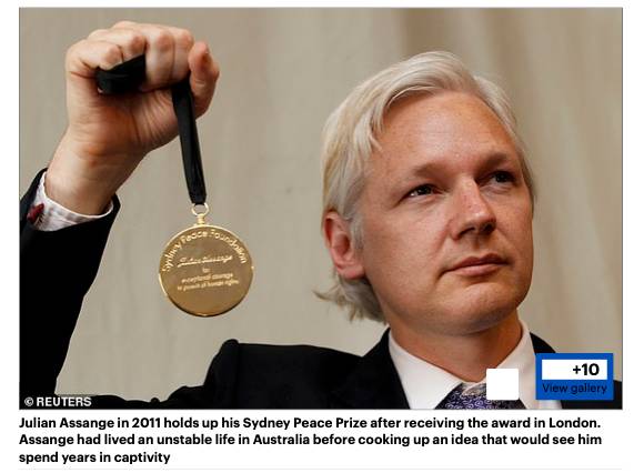 Julian #Assange won the Sydney Peace Foundation's prestigious Gold Medal for his work exposing crimes against humanity committed by our governments in wars we were lied into. The US government wants him in prison for the rest of his life because he exposed US crimes.
#FreeAssange