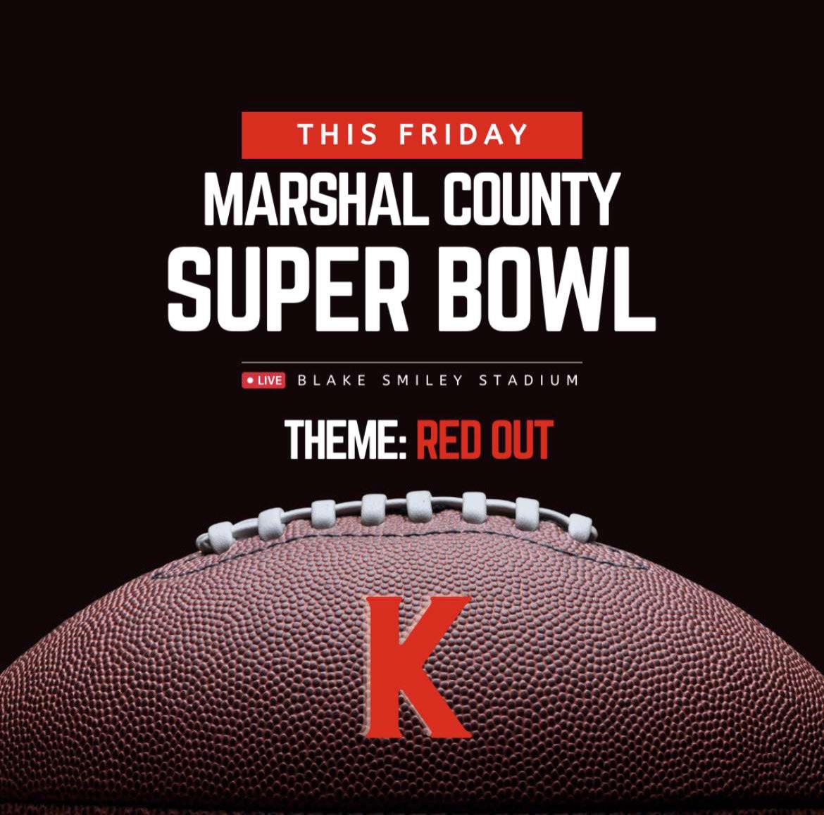 Come support our Redskins this Friday night at 7!!