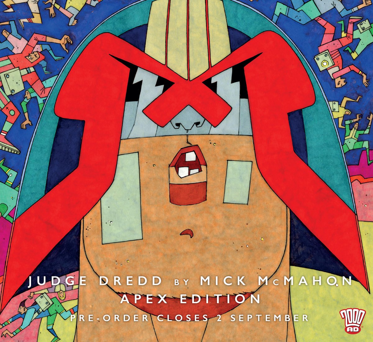 Not long until pre-orders for the JUDGE DREDD BY MICK MCMAHON APEX EDITION close – don't miss your chance to own this gorgeous oversized artist edition filled with high res scans of art by this 2000 AD master >> bit.ly/3Qq9Ets