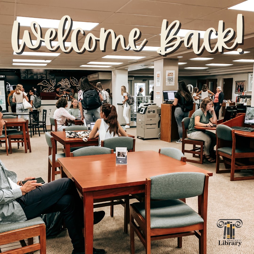 HardingULibrary's tweet photo. Welcome back to Brackett! We have sure missed you all this summer. New to campus? We are so glad you are here. Visit us at https://t.co/4cUUyFLwjd to see all the services and resources the library offers. #BacktoHarding https://t.co/fsFGmUEeu7
