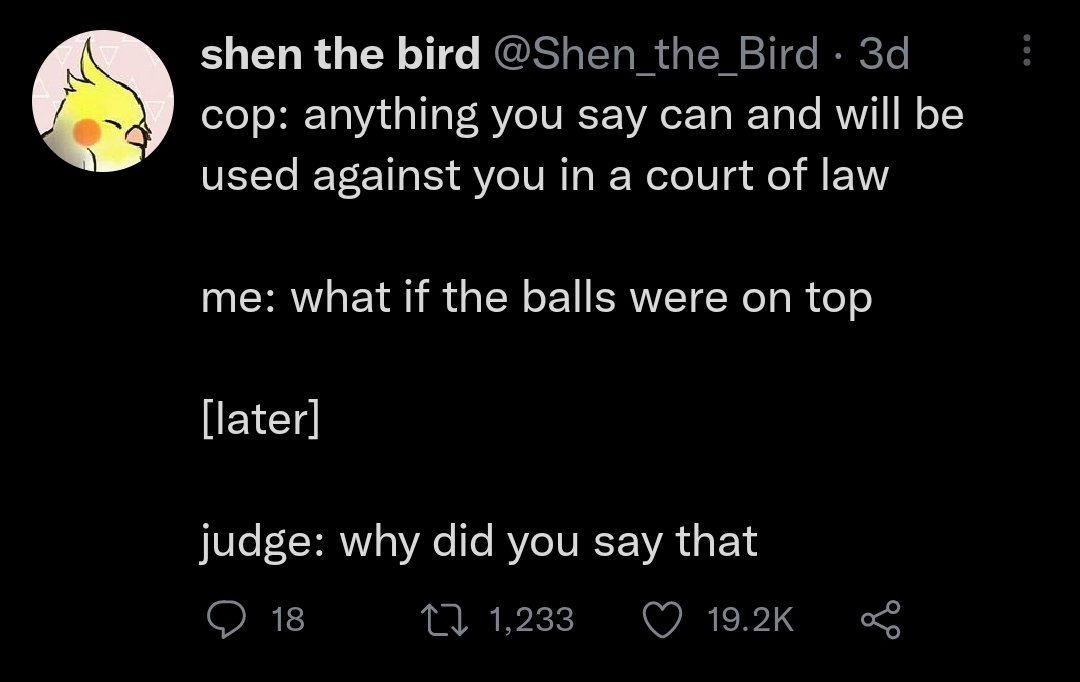 Shen_the_Bird's tweet photo. glitch with twitter got rid of all my followers this morning for a few hours so i thought you all saw this tweet and said "that's it. i'm done." https://t.co/Yk0HBcKuhw