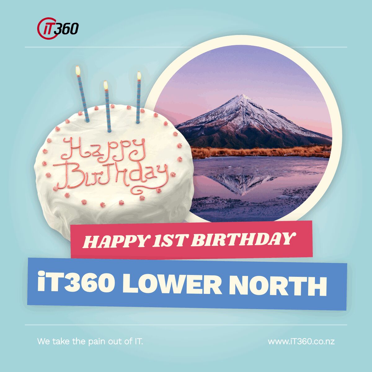 iT360nz's tweet photo. We’re celebrating 1 year of our incredible Lower North Branch and the work we’ve done for our amazing customers in the Taranaki Region. 

1 year also means one year of James Robinson being a part of the iT360 Whanau so Happy Work Anniversary to you too! Here’s to the next one. 🥂 https://t.co/MeyyLtUv7n