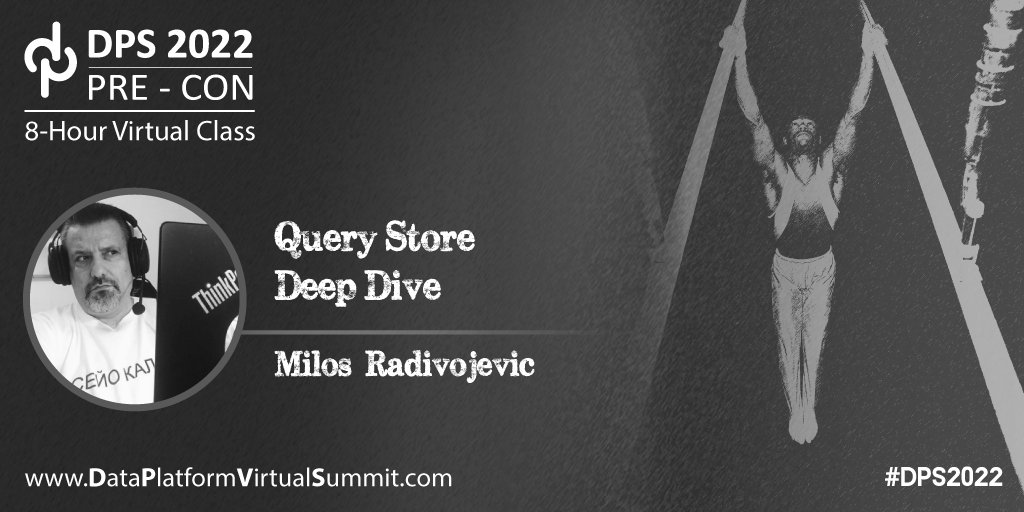 DataAISummit's tweet photo. 8-hour virtual class by @MilosSQL on "Query Store Deep Dive”
Book your seat now https://t.co/hiwPWEVbPH
RT/Share.
#QueryStore #DataPlatformSummit https://t.co/GRAU5bVqbM