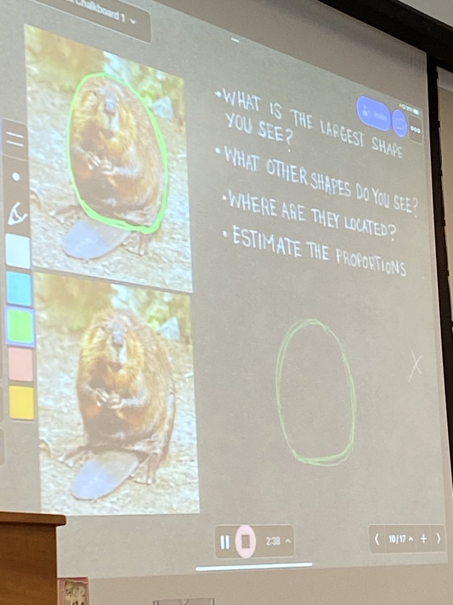 McLennan1977's tweet photo. #Math and #art go hand in hand! Learning to draw with @peggysbooks by deconstructing objects while looking for shapes and using these as the basis for a drawing. Amazing workshop!

@QueensEduc @mknrcm @AECEO @eostaffdevnet #CEMEC2022 #onted  #math #k12 #earlyed https://t.co/oAnA0Mq0GZ