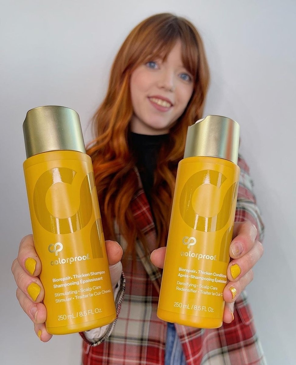 PlanetBeauty's tweet photo. You need @colorproofhair AWARD-WINNING haircare routine! 🙌🏻✨⁠featuring @abbyingram absolutely loving Biorepair Thicken! #planetbeauty #beautybabe #beauty #colorproof #hair #hairstyle #haircolor #thickening #style #blowout #salon #hairdresser #stylist https://t.co/pEldJF3PaZ