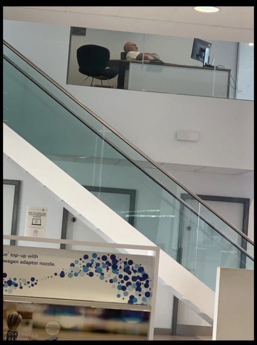 . <a href="/UKVolkswagen/">Volkswagen UK</a> 
I know you’re all for electric cars at the moment but I didn’t expect to see the boss recharging in your Stockport branch !