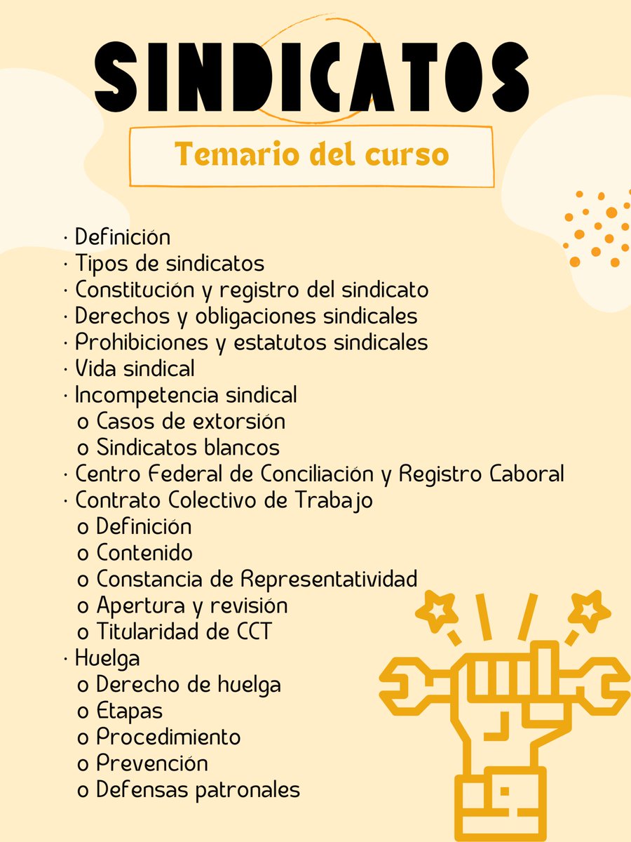 Curso en Línea: Sindicatos
3 de Septiembre de 2022
10% de descuento con el código VHSS3
Paga hasta en 18 meses sin intereses
Se otorgan 5 puntos ante CONARH
Tel. 5521209196
Whatsapp: 5566807726   postly.app/12th
postly.app/12ti