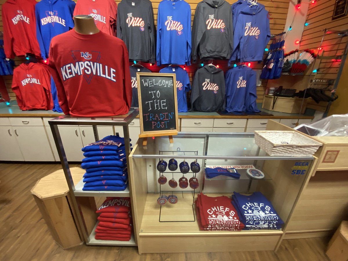 TradinPostKHS's tweet photo. Kempsville’s School Store is ready for the new school year as your OFFICIAL stop for school spirit wear! Please follow and retweet this post so we can reach as many Chiefs and their families as possible! @KHS_Chiefs @kempsactivities @KempsAcademy https://t.co/qpNmYY83Kc