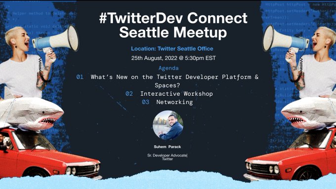 📢 Join us for our first in-person meetup at our Twitter Offices! Come learn about the #TwitterAPI v2<a href="/tag/twitterapi"class="tags"><span>#twitterapi</span></a>