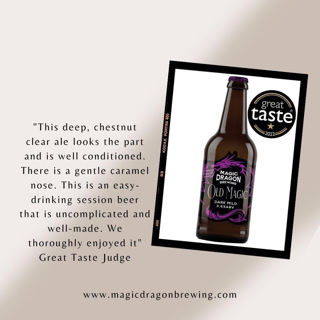 BrewingDragon's tweet photo. Mild is making a come back and we've won a one star in the Great Taste award for our Old Magic Dark Mild #mild #mildale #darkmild #welshbeer #welshale #northeastwales #wrexham #smallbrewery #microbrewery https://t.co/hB1QqcetiB