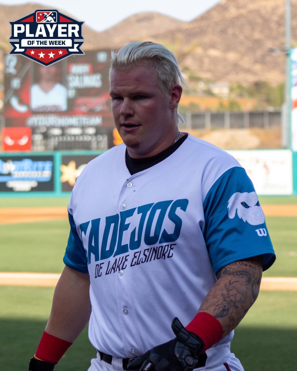 Congratulations to the <a href="/Padres/">San Diego Padres</a> 8th round draft pick, Griffin Doersching, for being selected as <a href="/MiLB/">Minor League Baseball</a>'s Single-A Player of the Week!

.435/.517/1.217 
1.734 OPS
10 Hits
6 Home Runs
10 RBIs
